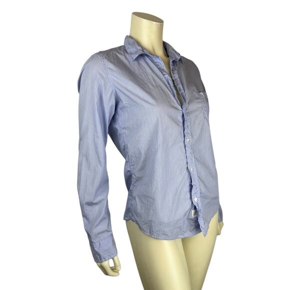 Frank & Eileen Long Sleeve Stripe Barry Shirt Size Small Blue White Button Up - Picture 2 of 13
